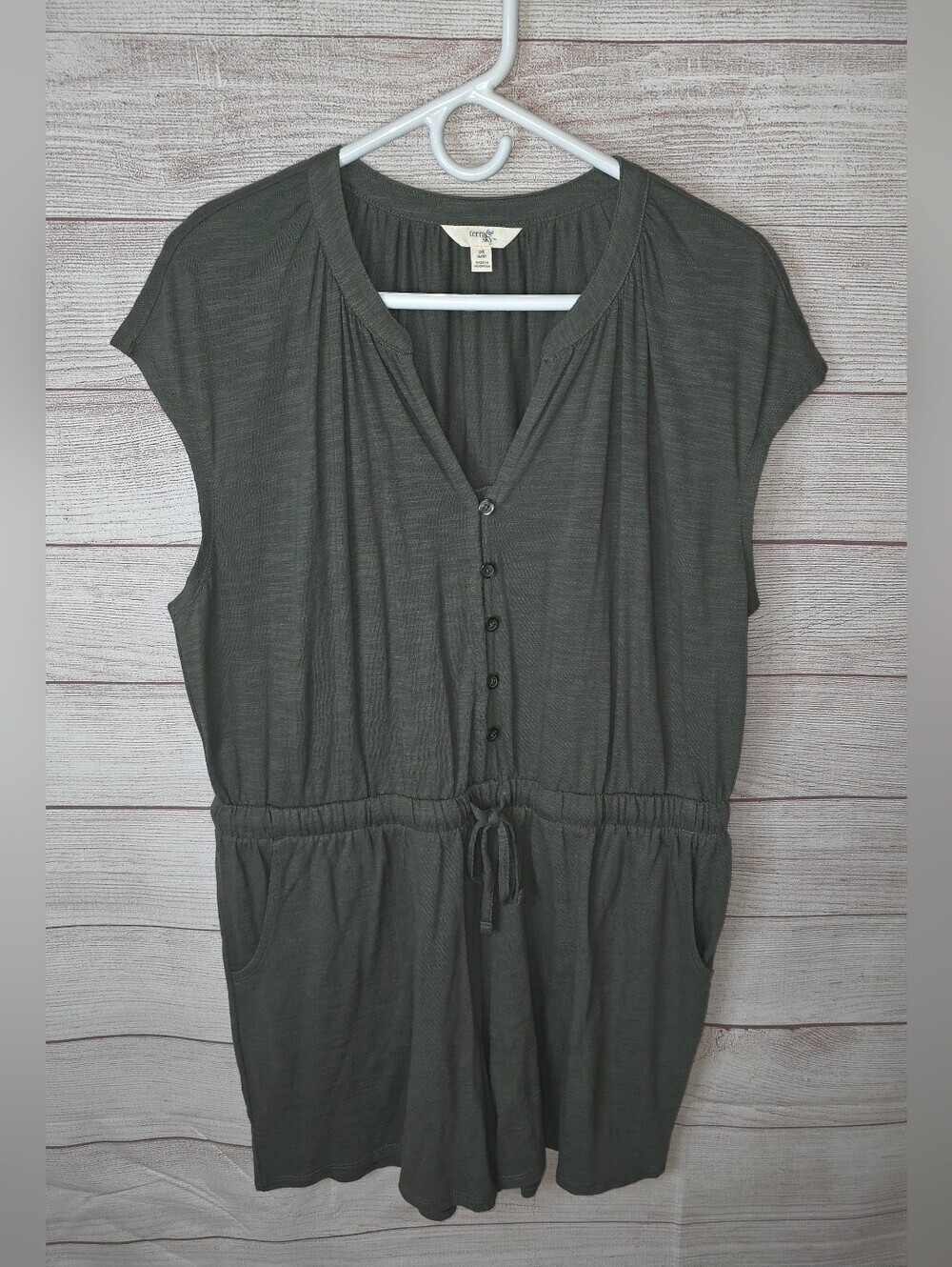 Terra & Sky Romper Size 0X NWOT